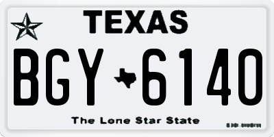 TX license plate BGY6140