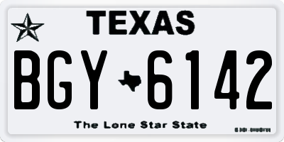 TX license plate BGY6142