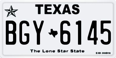 TX license plate BGY6145