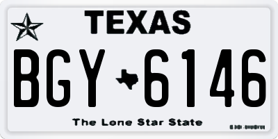 TX license plate BGY6146