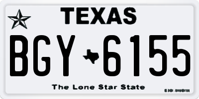TX license plate BGY6155