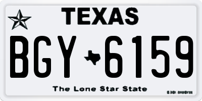 TX license plate BGY6159
