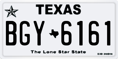 TX license plate BGY6161