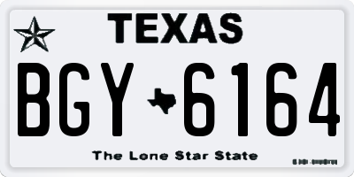 TX license plate BGY6164