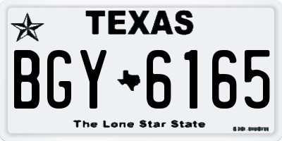 TX license plate BGY6165
