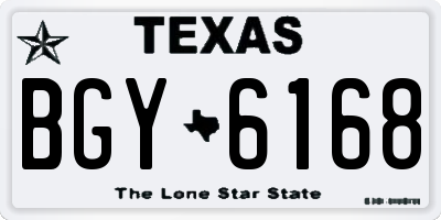 TX license plate BGY6168