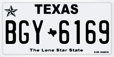 TX license plate BGY6169