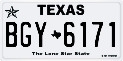 TX license plate BGY6171