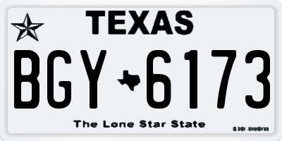 TX license plate BGY6173