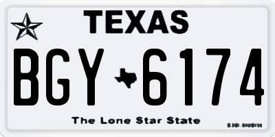 TX license plate BGY6174