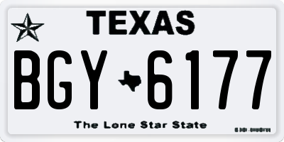 TX license plate BGY6177
