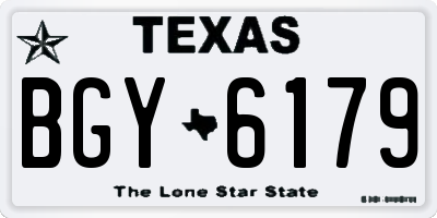 TX license plate BGY6179