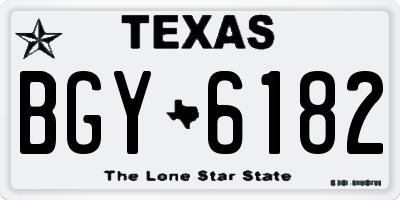 TX license plate BGY6182