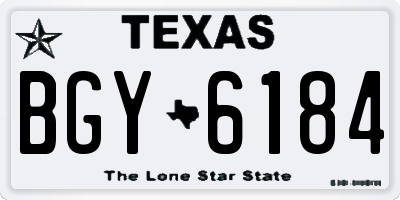 TX license plate BGY6184