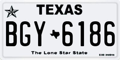 TX license plate BGY6186