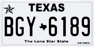 TX license plate BGY6189