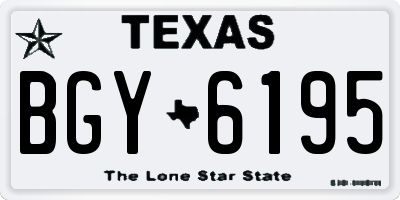 TX license plate BGY6195