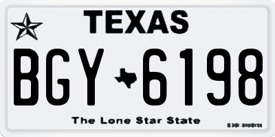 TX license plate BGY6198