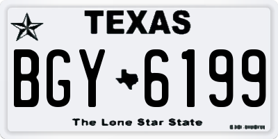 TX license plate BGY6199