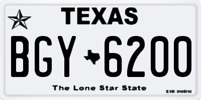 TX license plate BGY6200