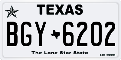 TX license plate BGY6202