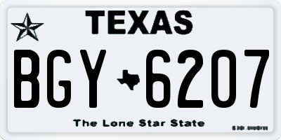 TX license plate BGY6207