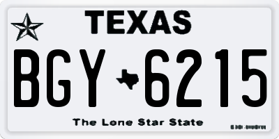 TX license plate BGY6215