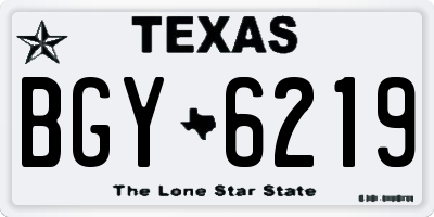 TX license plate BGY6219