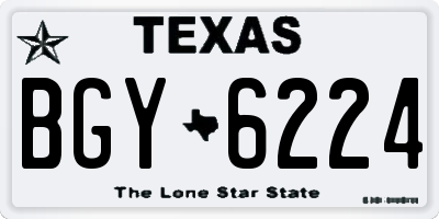 TX license plate BGY6224