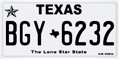 TX license plate BGY6232