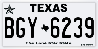 TX license plate BGY6239