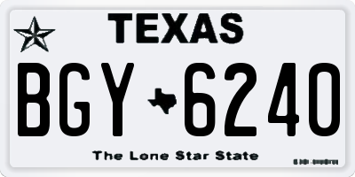 TX license plate BGY6240