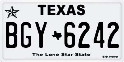 TX license plate BGY6242