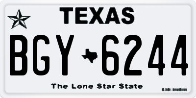 TX license plate BGY6244