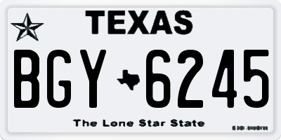 TX license plate BGY6245