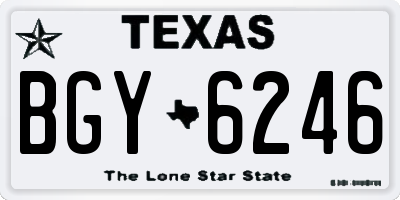 TX license plate BGY6246