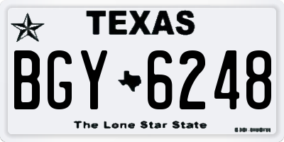 TX license plate BGY6248