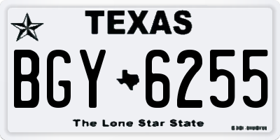 TX license plate BGY6255