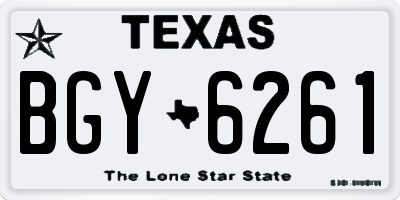 TX license plate BGY6261