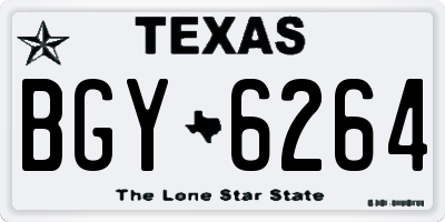 TX license plate BGY6264