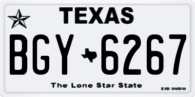 TX license plate BGY6267