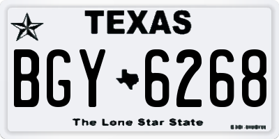 TX license plate BGY6268