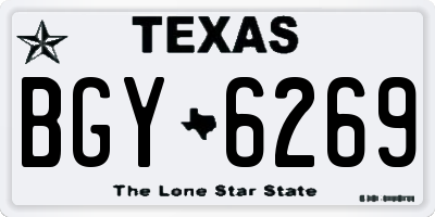 TX license plate BGY6269