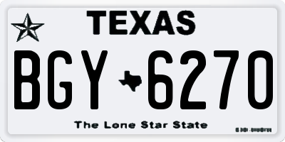 TX license plate BGY6270