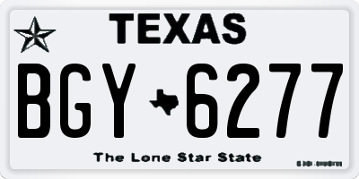 TX license plate BGY6277