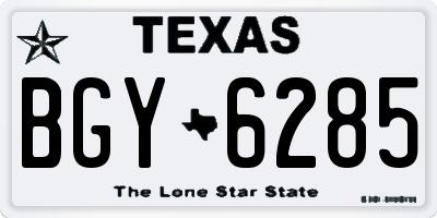 TX license plate BGY6285