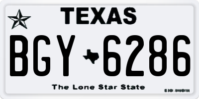 TX license plate BGY6286