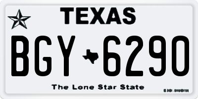 TX license plate BGY6290