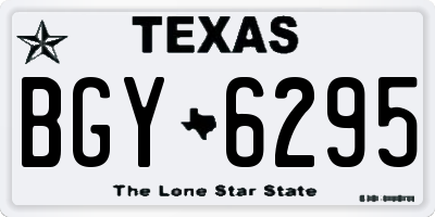 TX license plate BGY6295