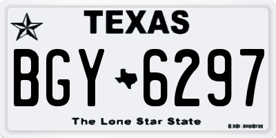 TX license plate BGY6297